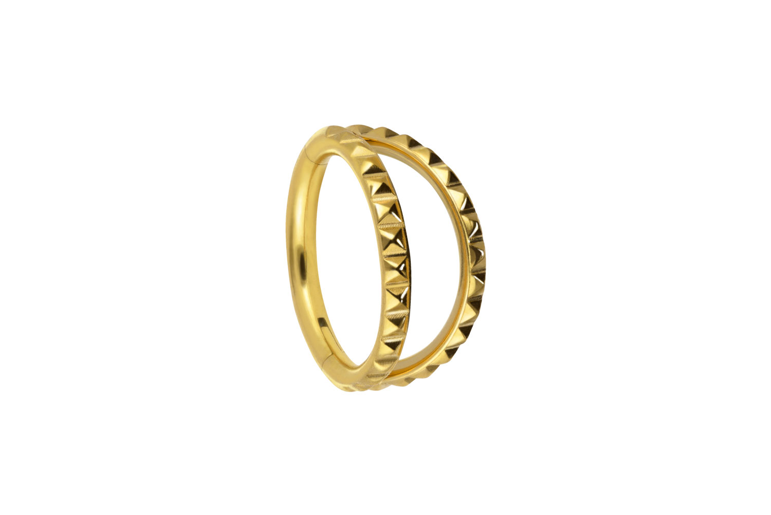 Titan Segmentring Clicker Piercing 2 RINGE + NIETEN